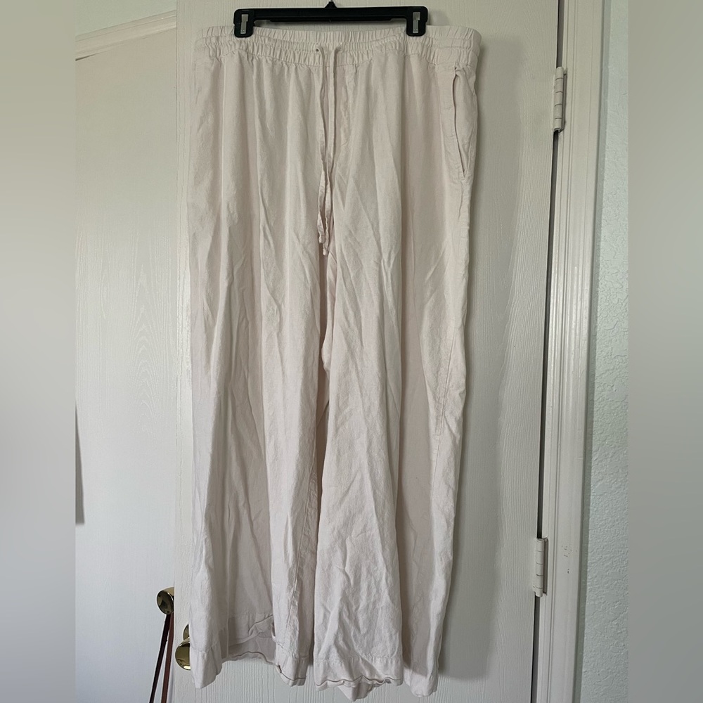 Linen Pants - boho a new day natural trousers cream off white loungewear pajamas